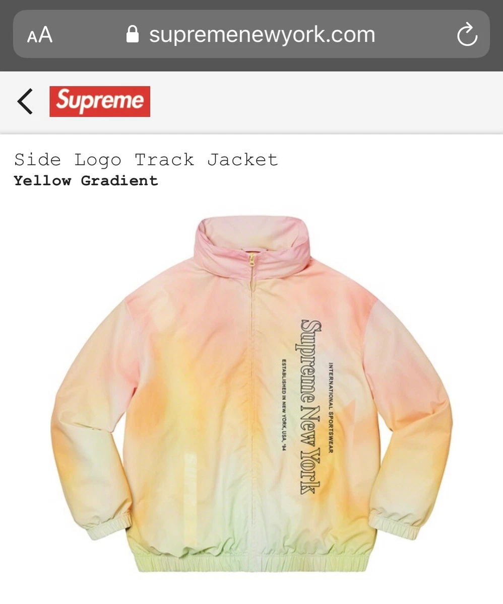 Supreme Side Logo Track Jacket Yellow Tie Dye Small. New. Rare Size. Deadstock