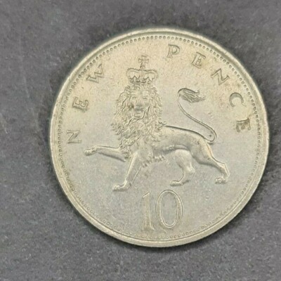 United Kingdom,1974, 10 New Pence - Queen Elizabeth II, KM 912 | eBay