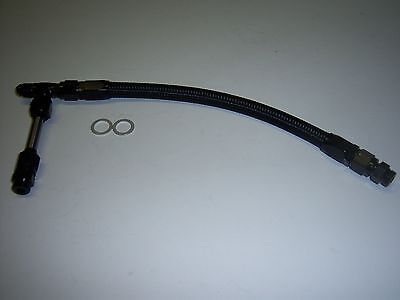 6 AN BLACK BRAIDED FUEL LINE FOR HOLLEY OR DEMON SINGLE FEED FUEL LINE BLACK END