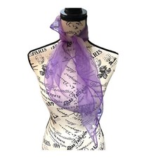 Lightweight Spring WOMEN'S SHEER DEEP PURPLE Scarf wrap 25  Summer Head Cover