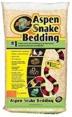 Zoo Med Aspen Snake Bedding 4.4L 8.8L 26.4L Vivarium Terrarium Substrate