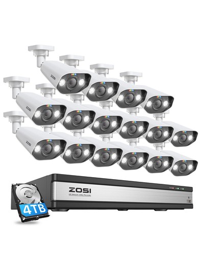 ZOSI 8CH/24CH H.265+ 4K 8MP POE Überwachungskamera Set HDD Email Alarm Audio PIR - Bild 30 von 32