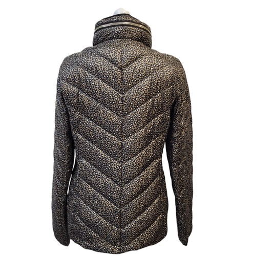 Chaqueta con capucha Michael Kors estampado de leopardo Reino Unido para mujer talla M K568 - Imagen 3 de 7