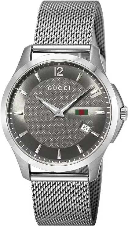 Montre homme Gucci G Timeless cadran gris bracelet maille   YA126315