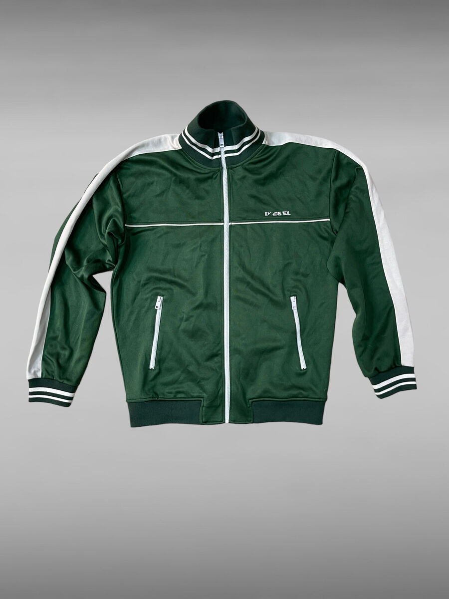 MEN'S DIESEL S-ROOTS Embroidered Full Zip Track BOMBER MEN'S DIESEL S-ROOTS Embroidered Full Zip Track BOMBER