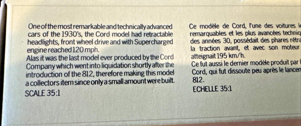Matchbox Models of Yesteryear Y-18 1937 CORD 812 - Image 4 of 4