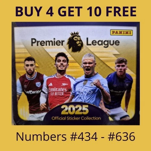 2025 Panini Premier League Football Stickers #434 - #636