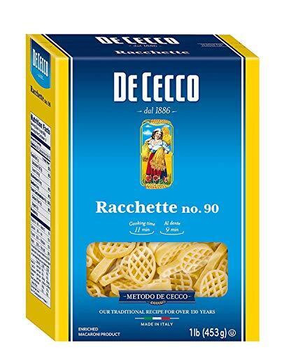 De Cecco Semolina Pasta, Racchette No.90, 1 Pound (Pack of 3) - Afbeelding 1 van 6