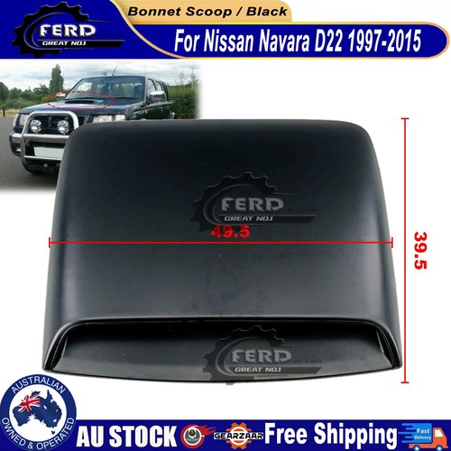 BONNET SCOOP With Seal BLACK Fits NISSAN NAVARA D22 1997-2015 - Picture 4 of 6