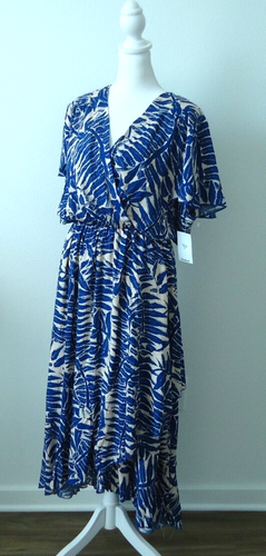 Anthropologie Kindred Women's Blue Maxi Wrap Dresses Plus Size-3X