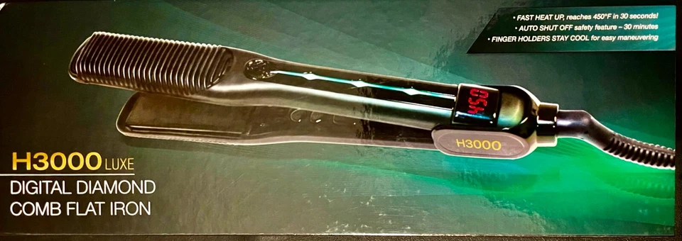 Hairart H3000 Luxe Digital Dimond Plate Peine Plancha 1 1/4"450 F 120/V220V   Foto 4 de 4