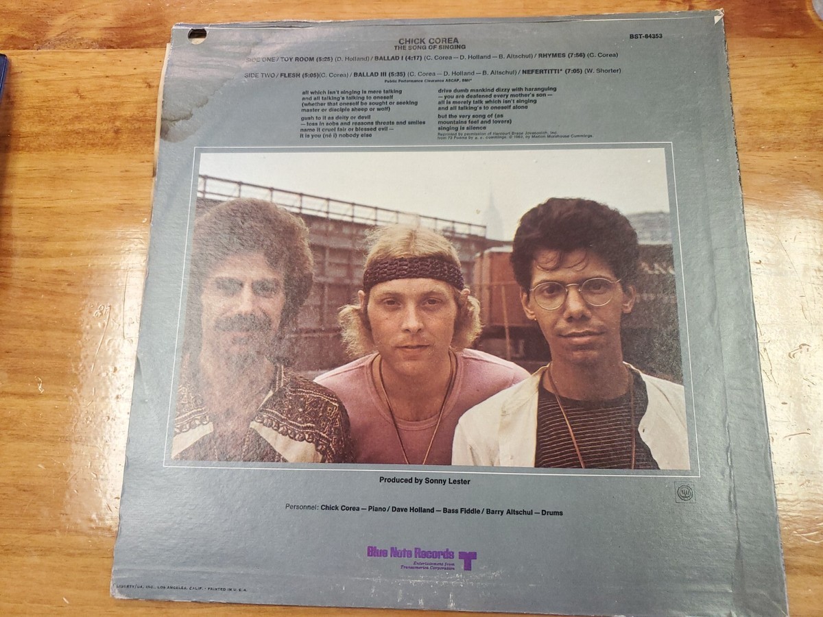 CHICK COREA LP The song of singing 1970 Blue Note Jazz | eBay