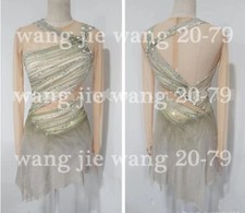 Ice Figure Skating Dress Figure Skating Dress For Competition green dyeing