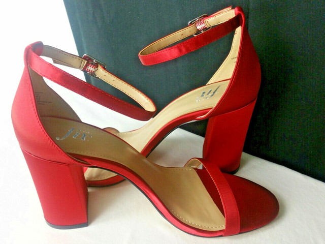The Fix Women's Gracie Block Heels Strappy Sandals, Red, Size 8.5 M (New In Box) | eBay