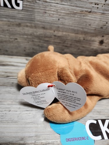 Ty 4010 Beanie Babie Cubbie Plush Toy PVC Pellets Mint Condition With Tag - Picture 2 of 6
