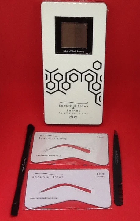 Beautiful Brows Duo Brow Kit Dark Brown Chocolate 6 stencils RRP £68 🤎x2 sets - Image 3 of 3