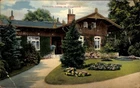 Postcard Schnoor Bremen, director's apartment in Bürgerpark, flower bed, trees - 4976355