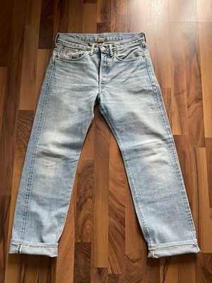 Double RL Jeans RRL Ralph Lauren Selvedge Straight Leg Light Bue W29