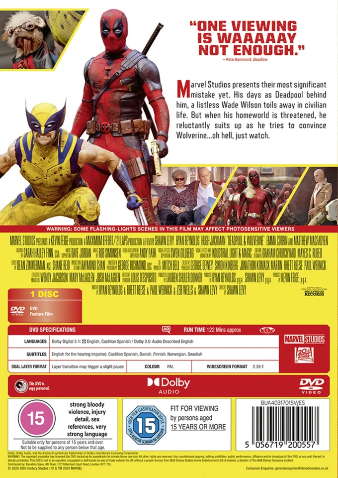 Marvel's Deadpool & Wolverine (DVD) Emma Corrin Hugh Jackman Ryan Reynolds - image 3 of 3