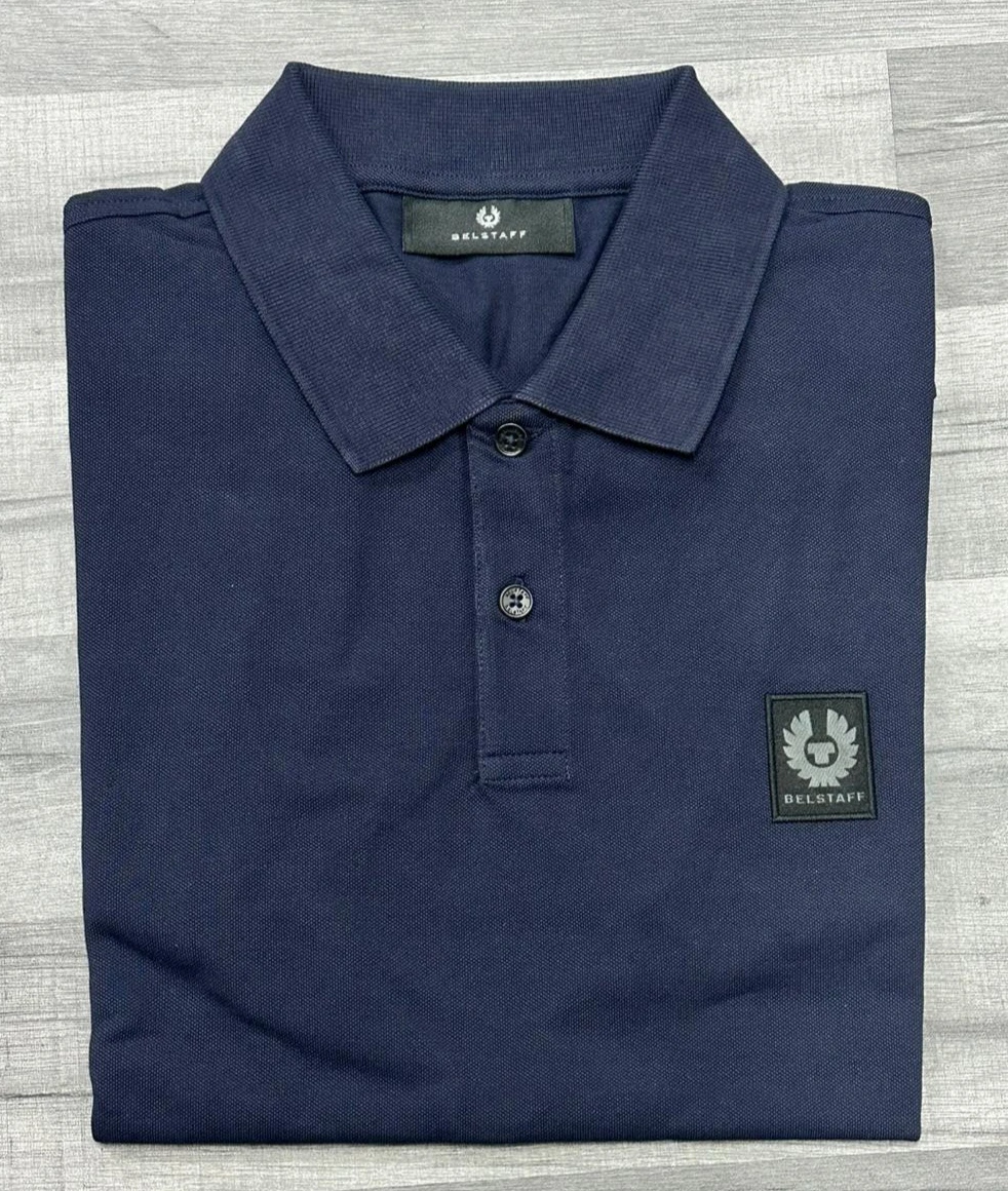 BELSTAFF STEWARTON PIQUE COTTON POLO SHIRT iNK NAVYRRP £90