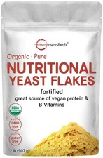 Organic Fortified Nutritional Yeast Flakes, 2lb 32oz Rich in Vegan Protei...