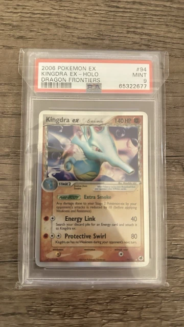 Pokemon Kingdra ex (Delta Species) 94/101 EX Dragon Frontiers Holo PSA 9 Mint