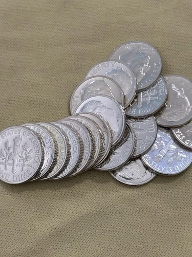 Roll Of 1963 Silver Proof Dimes. ((. 18. ))