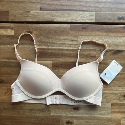 Lively Wireless Push Up Bra TOASTED ALMOND 45620 Convertible Strap Size 32B NEW