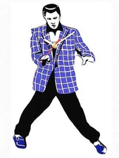 Licensed Elvis Presley Wall Clock / Pendulum Animated Clocks Oldies Music Gift
