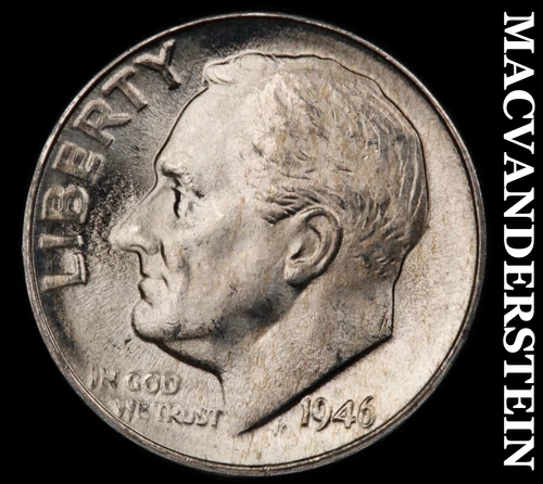 1946-D Silver Roosevelt Dime - Choice Gem Brilliant Unc  Lustrous  #i7589