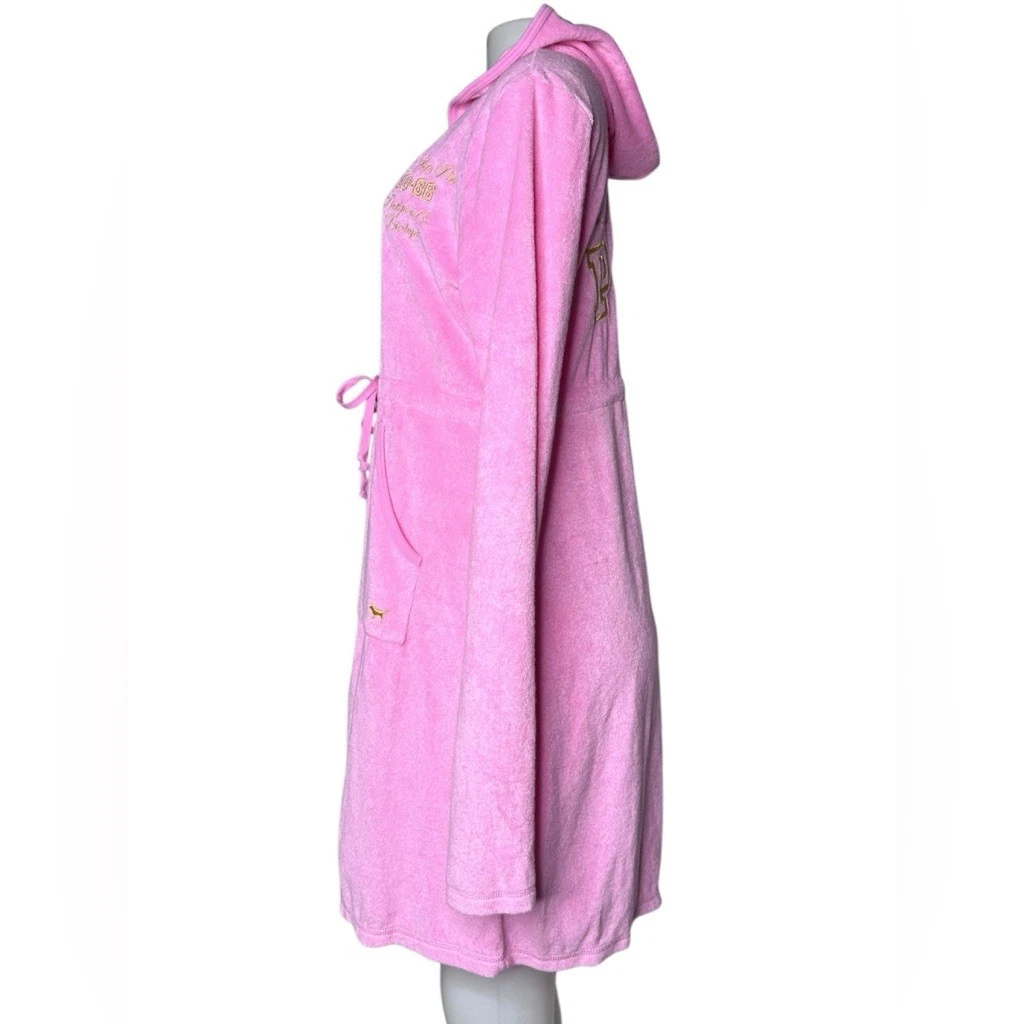 UNDERCOVER Accappatoio in spugna con cappuccio VS ROSA 2006 Y2K Juicy Couture epoca abito da salotto taglia L