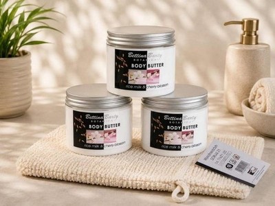 Bettina Barty Geschenkset   3 x Rice Milk & Cherry Blossom Body Butter 400 ml &