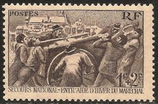 France #B112 (SP70) VF MNH - 1941 1fr + 2fr Men Hauling Coal