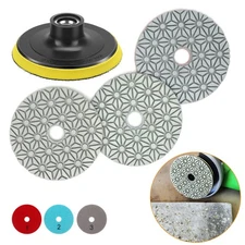 4"Wet Dry Diamond Polishing Pads for Granite Concrete Marble Glass Stone Sanding