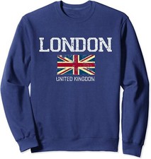 Vintage London England United Kingdom Souvenir Gift Unisex Crewneck Sweatshirt