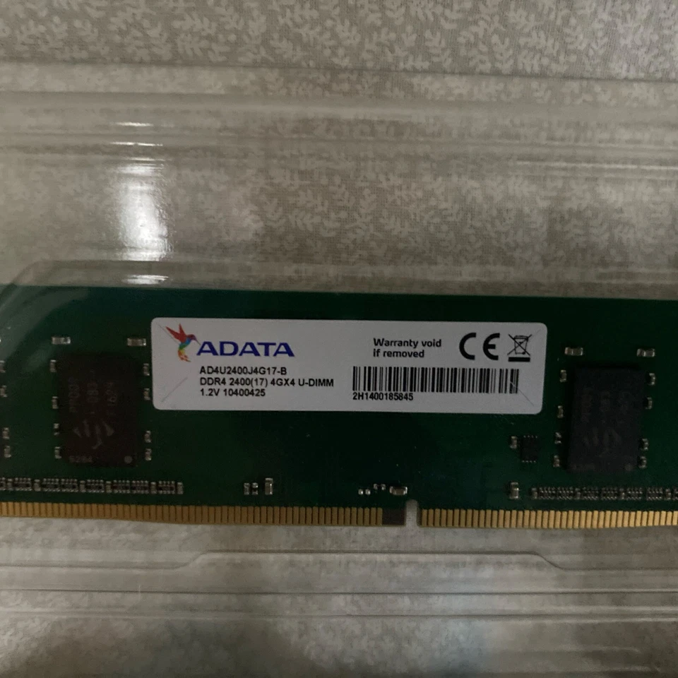 TWO AD4U2400J4G17-B ADATA Premier 4GB PC4-19200 DDR4-2400MHz Non-ECC CL17 - Image 2 of 3