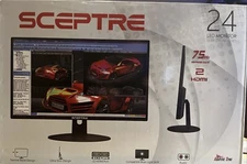 Sceptre 24 in LED Monitor Ultra Slim Pro Series 75 Hz 1080 HD. NEW