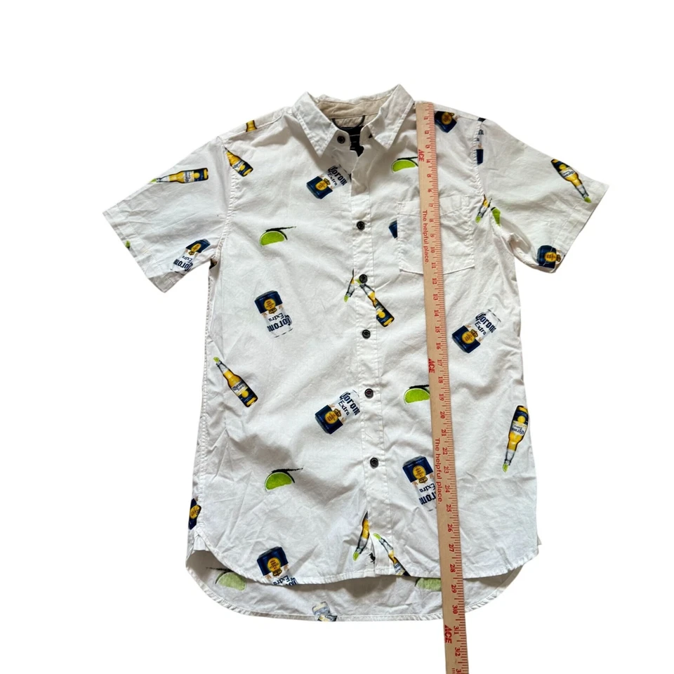 Modern Amusement All Over Print Corona Beer Button Front Shirt Men Size Medium - Image 3 of 4