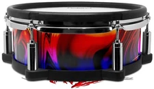 Skin Drum Shell Wrap for Roland PD108 Liquid Metal Chrome Flame Hot