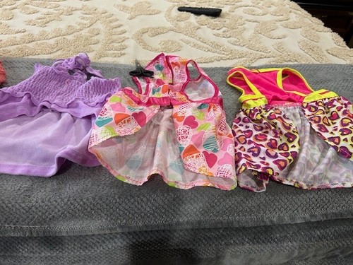 Small Size Girl Doggie Clothes, 3 dress, 1 hoodie, 1 rain coat. - Picture 6 of 9