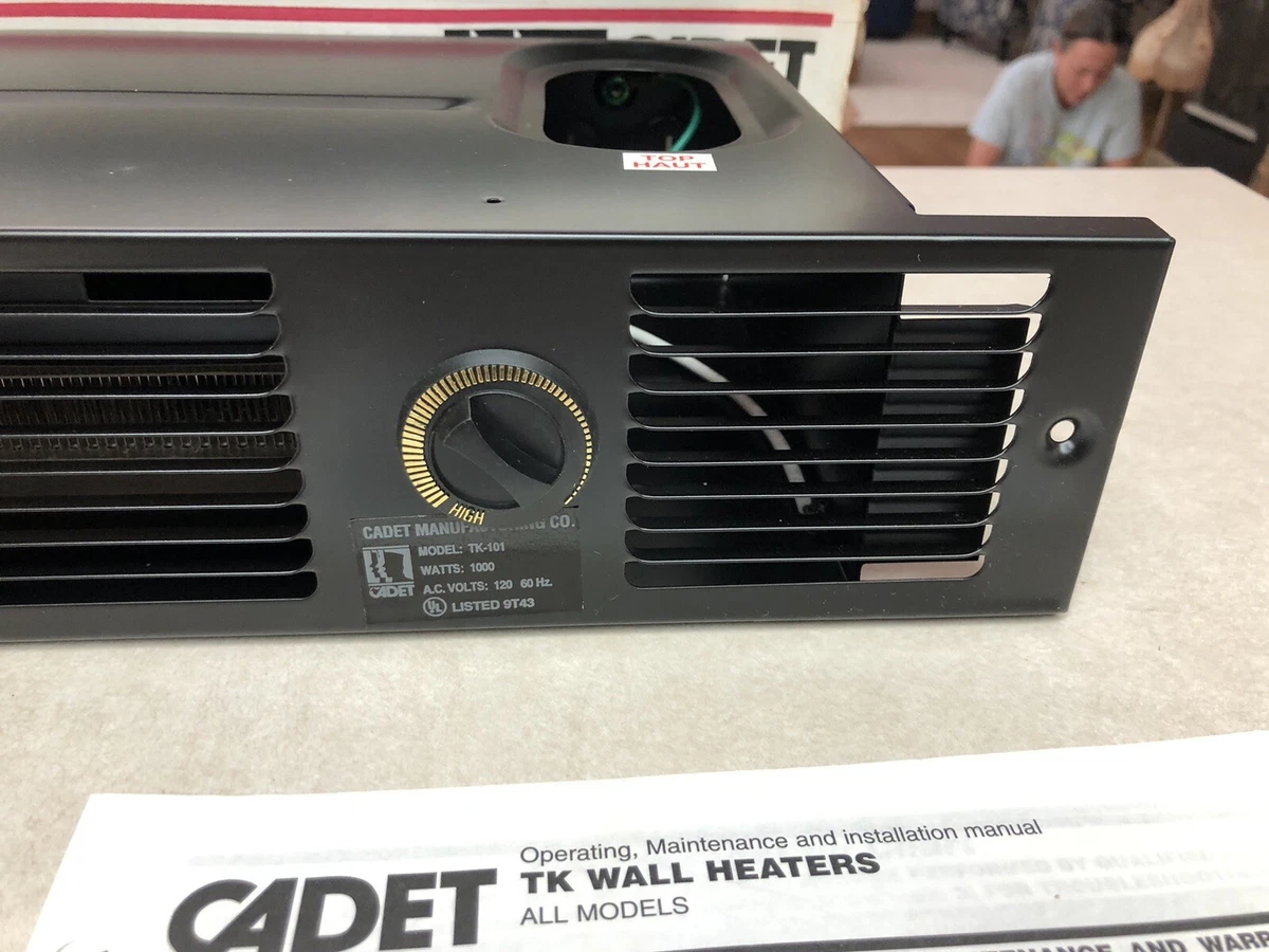 Cadet In Wall Heater 66056 Black New In Box Complete TK101T | eBay