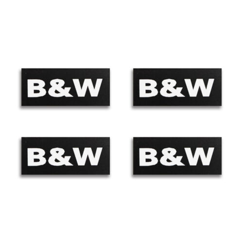 4pcs B&W Speaker Badge Logo Aluminum Emblem 25.4mm(1") X11mm(0.43") - Picture 1 of 7