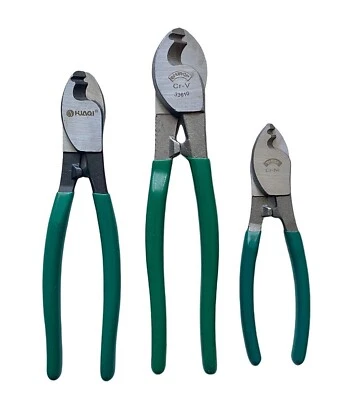 HUAQI 6 8 10" Electricians Cable Wire Cutter Stripper Plier Crimper Tool Shears