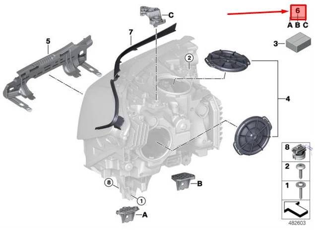 NEW BMW G32 630D 630DX 630I 640DX REPAIR KIT LEFT HEADLIGHT 