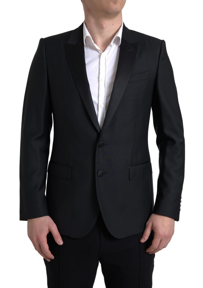DOLCE & GABBANA Blazer MARTINI Black Wool Single Breasted s. IT48