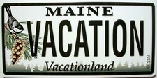 Maine Vacationland License Plate Novelty Fridge Magnet