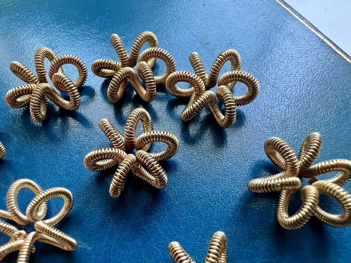 10 Vintage 15mm Coiled Wire Star Spring Beads Unique Jewelry Making Findings