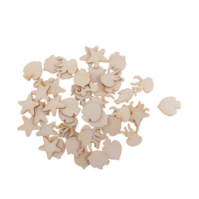 100er Pack Seesterne MDF Holzform Basteln Verzierungen Holzkunst