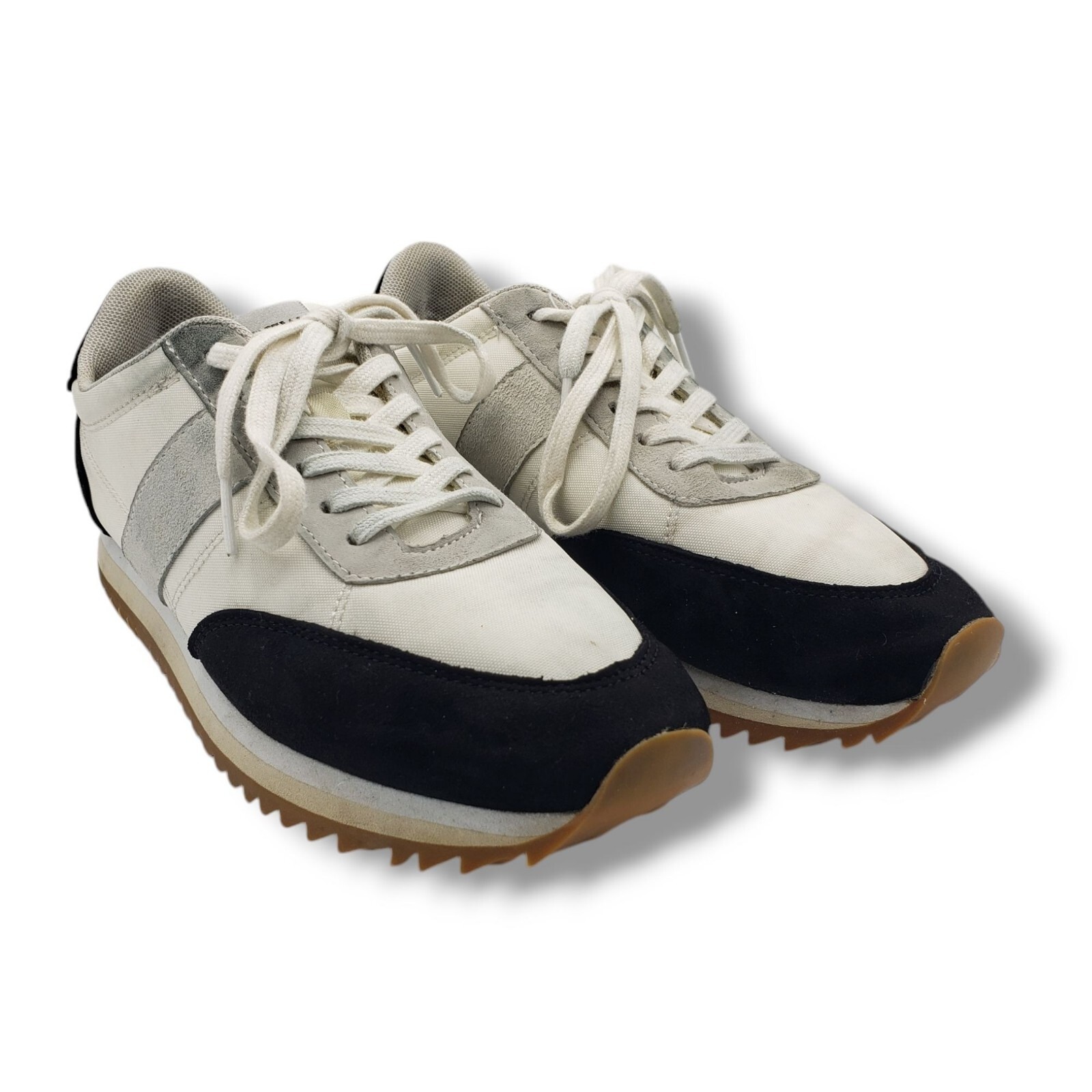 J Crew Trainers Womens Black Colorblock Suede Retro Sneakers BA972