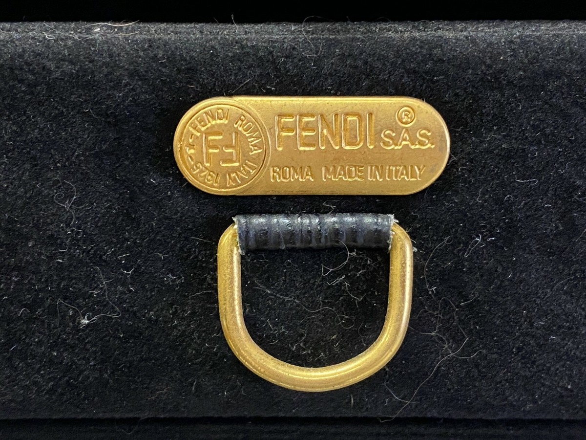 RARE Vintage FENDI FF Selleria Zucca Print Jewelry Holder RARE Vintage FENDI FF Selleria Zucca Print Jewelry Holder